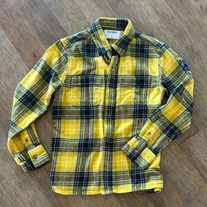 Old Navy Kids Yellow and Blue Plaid Shirt